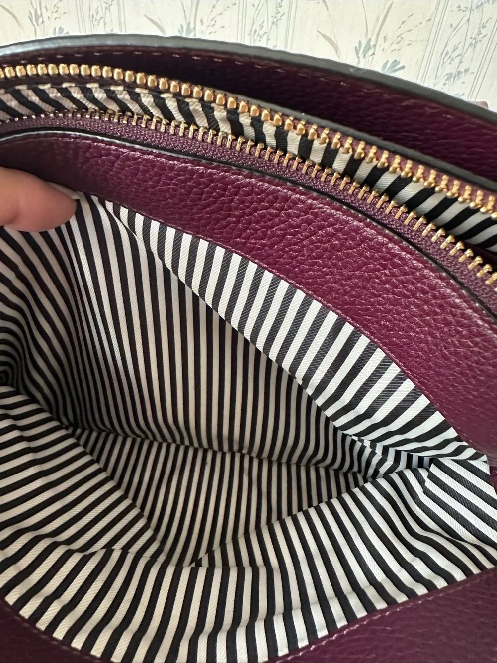 Kate Spade Plum Pebbled Leather Satchel